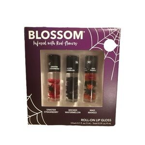 Blossom Roll-On Lip Gloss Set – Infused w/ Real Flowers (3 Pack)